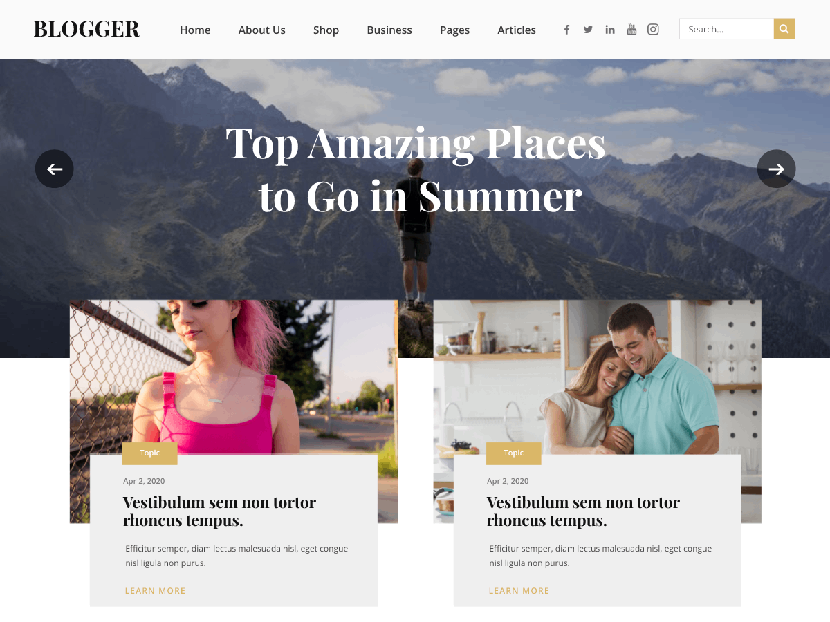 Lifestyle Blogging theme screenshot