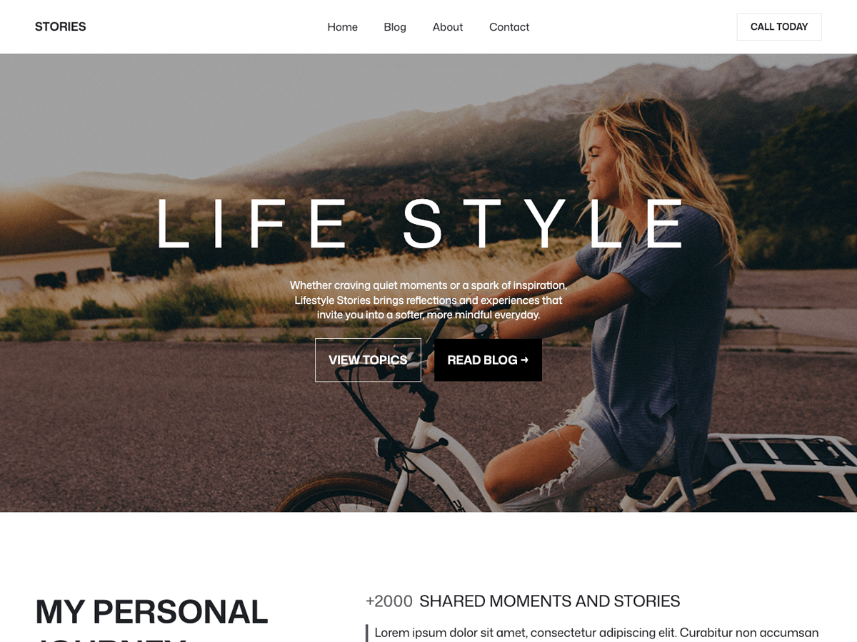 Lifestyle Stories theme screenshot
