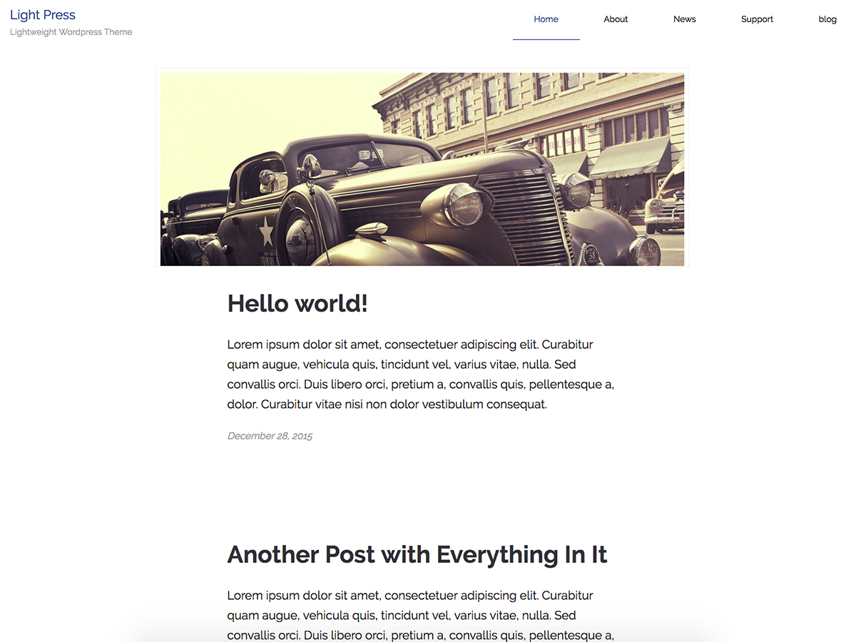 lightpress theme screenshot