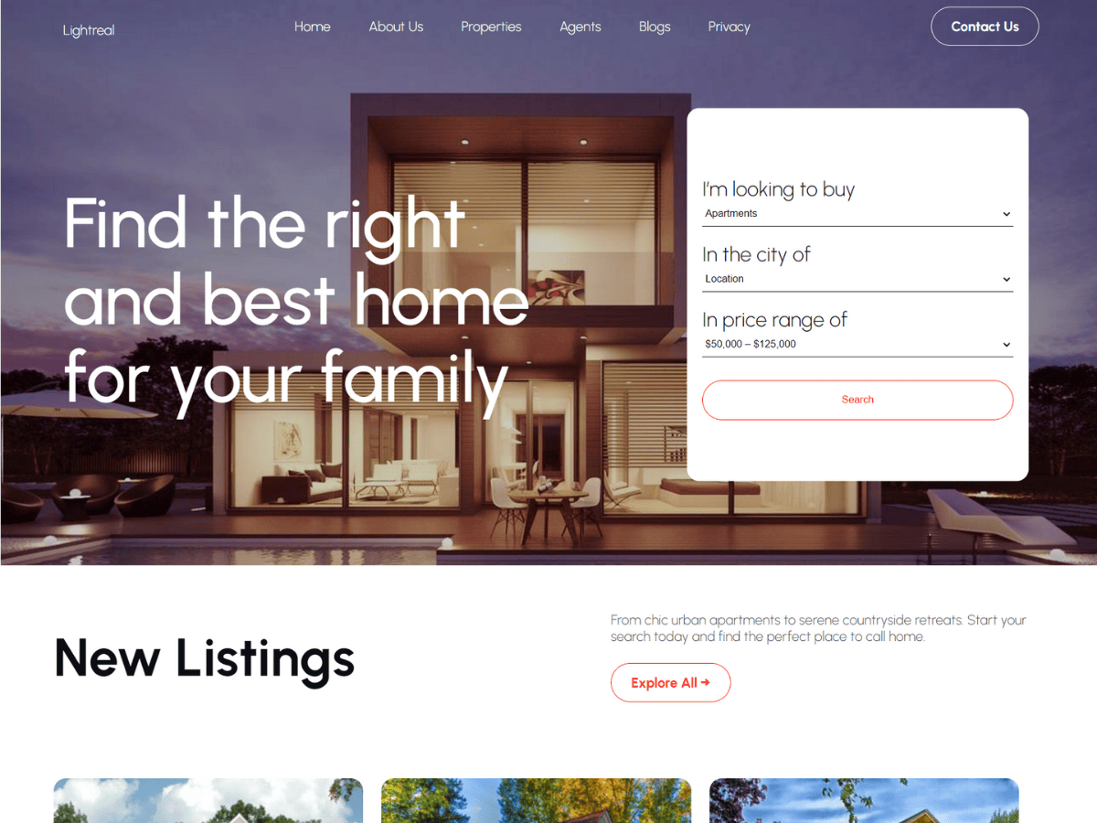 Lightreal theme screenshot
