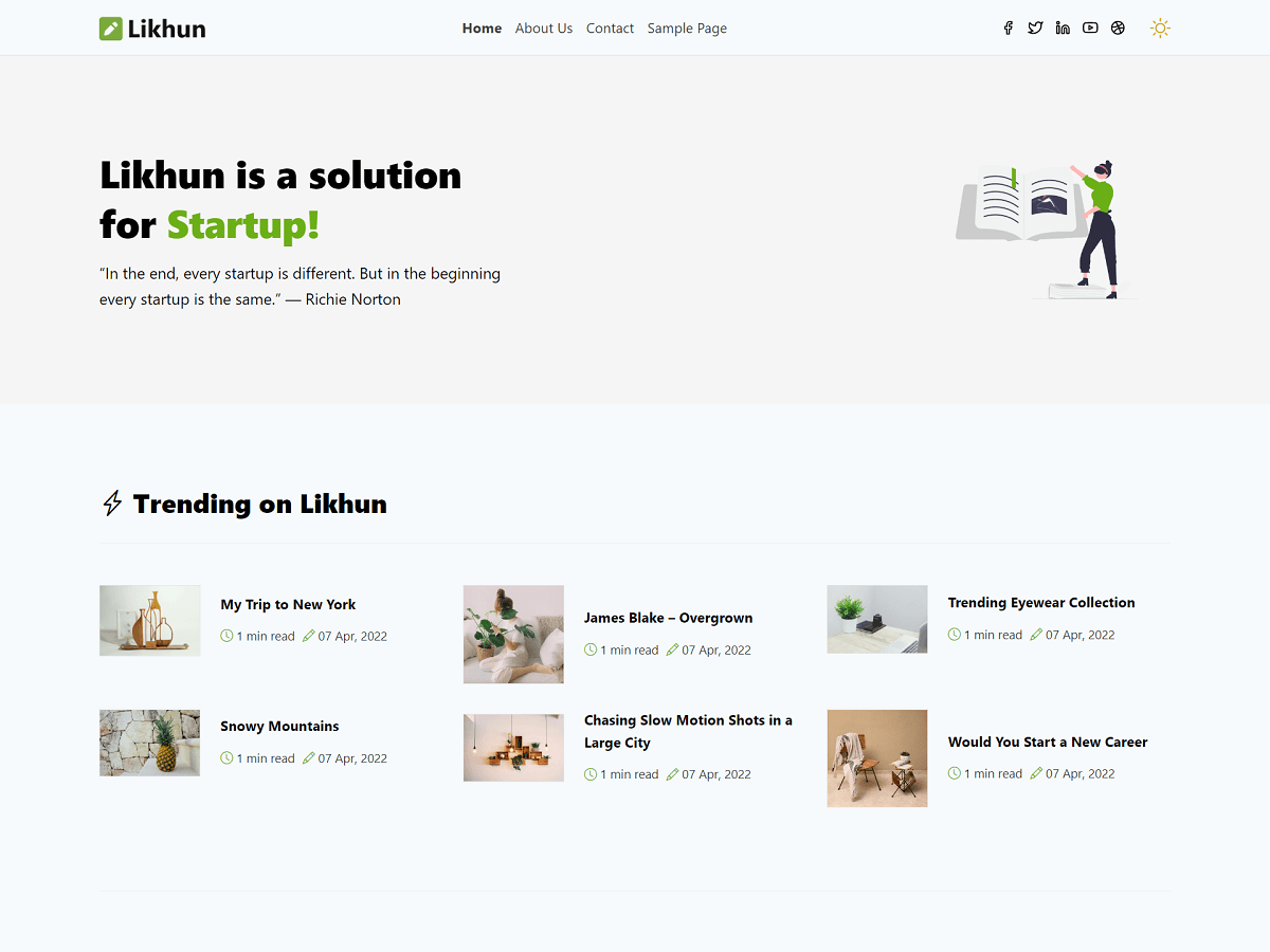 likhun theme screenshot
