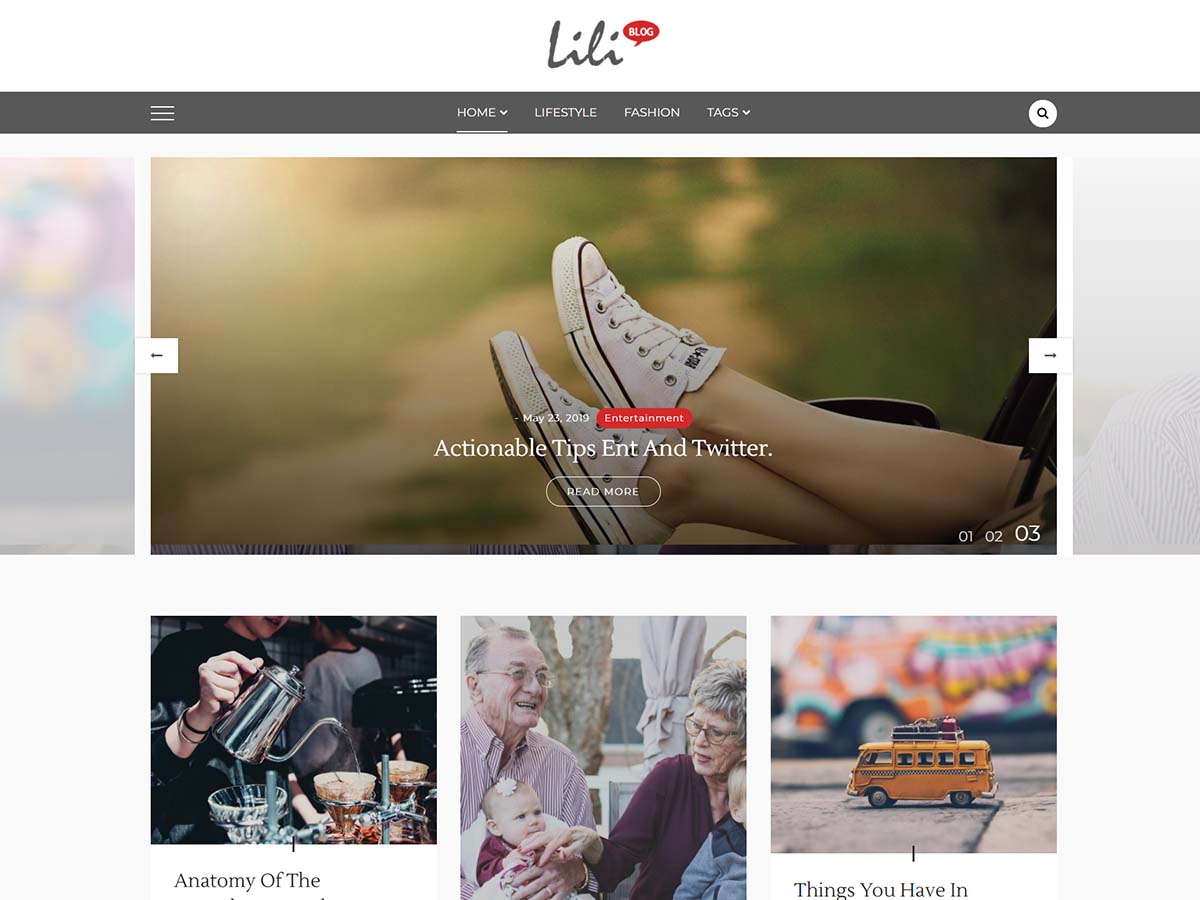 Lili Blog theme screenshot