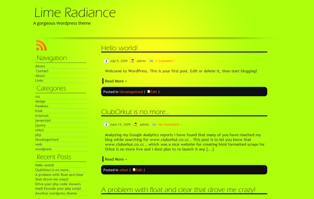 Lime Radiance theme screenshot