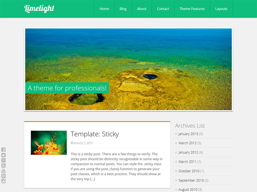 Limelight theme screenshot
