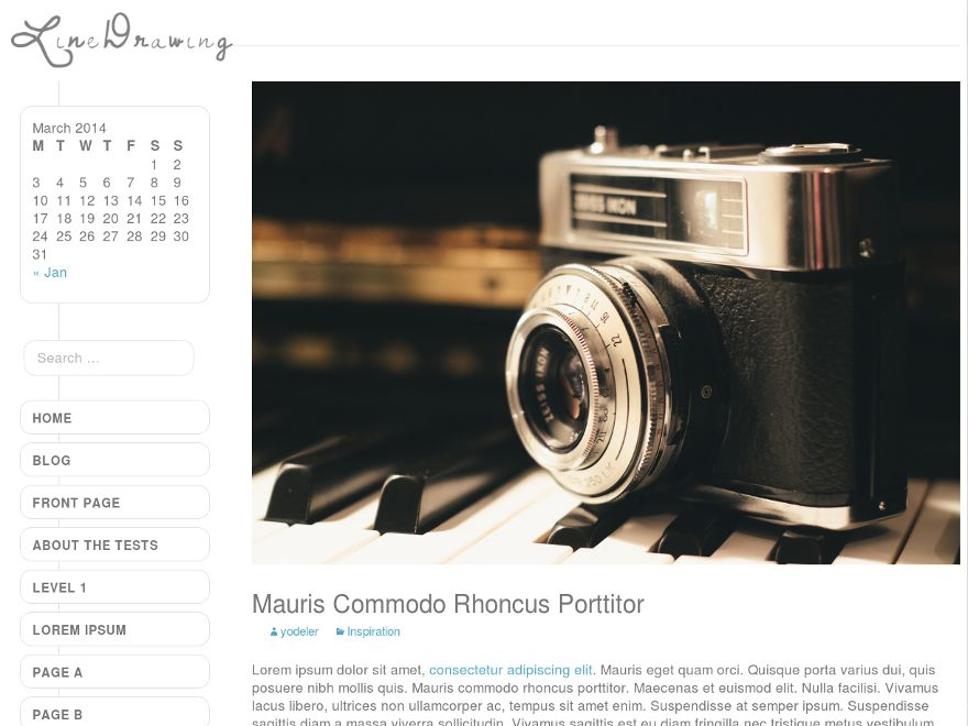 LineDrawing theme screenshot