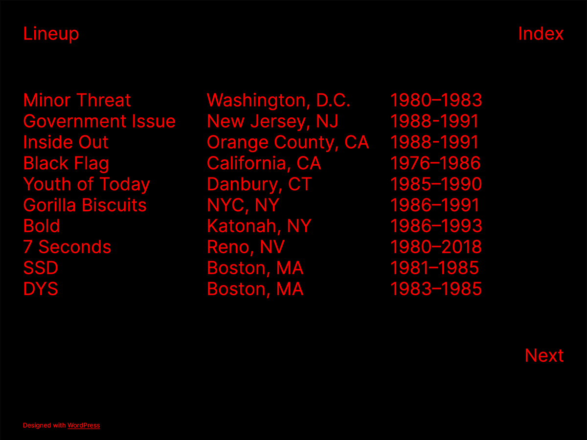 Lineup theme screenshot
