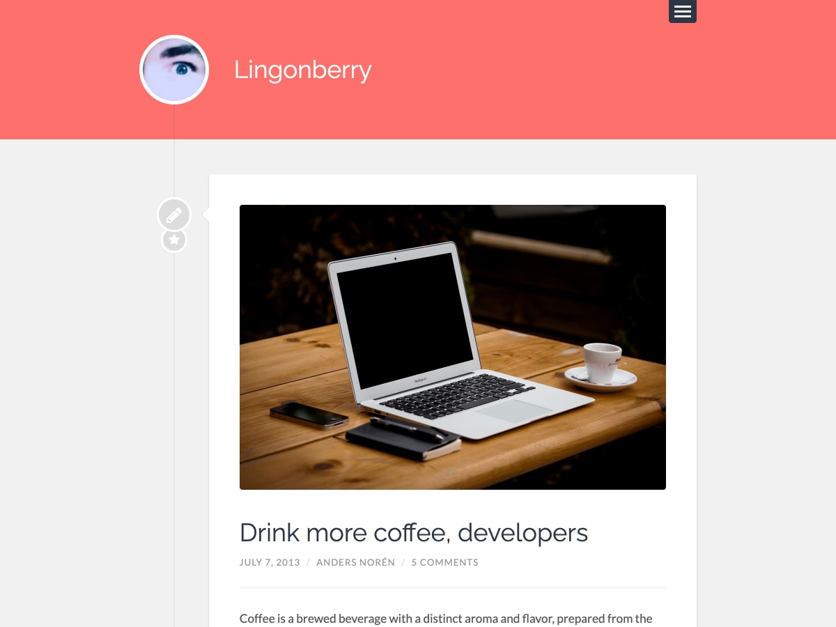 Lingonberry theme screenshot