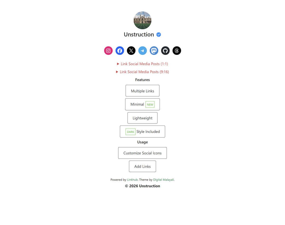 Linkhub theme screenshot