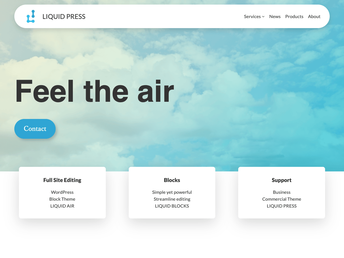 LIQUID AIR theme screenshot