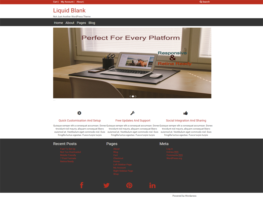 Liquid Blank theme screenshot