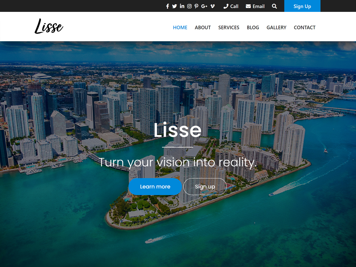 Lisse theme screenshot