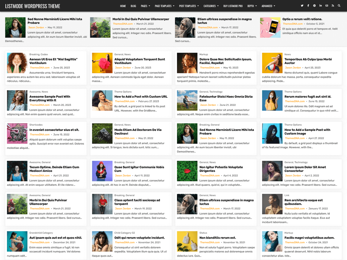ListMode theme screenshot