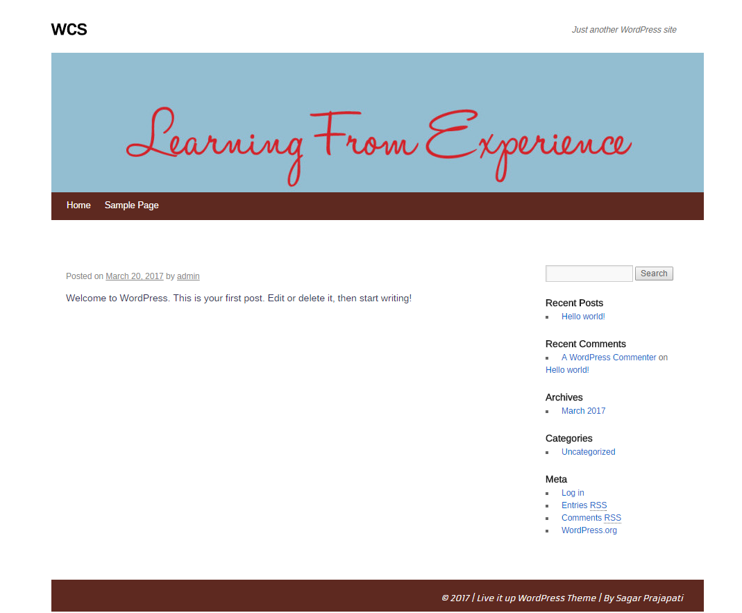 Live It Up theme screenshot