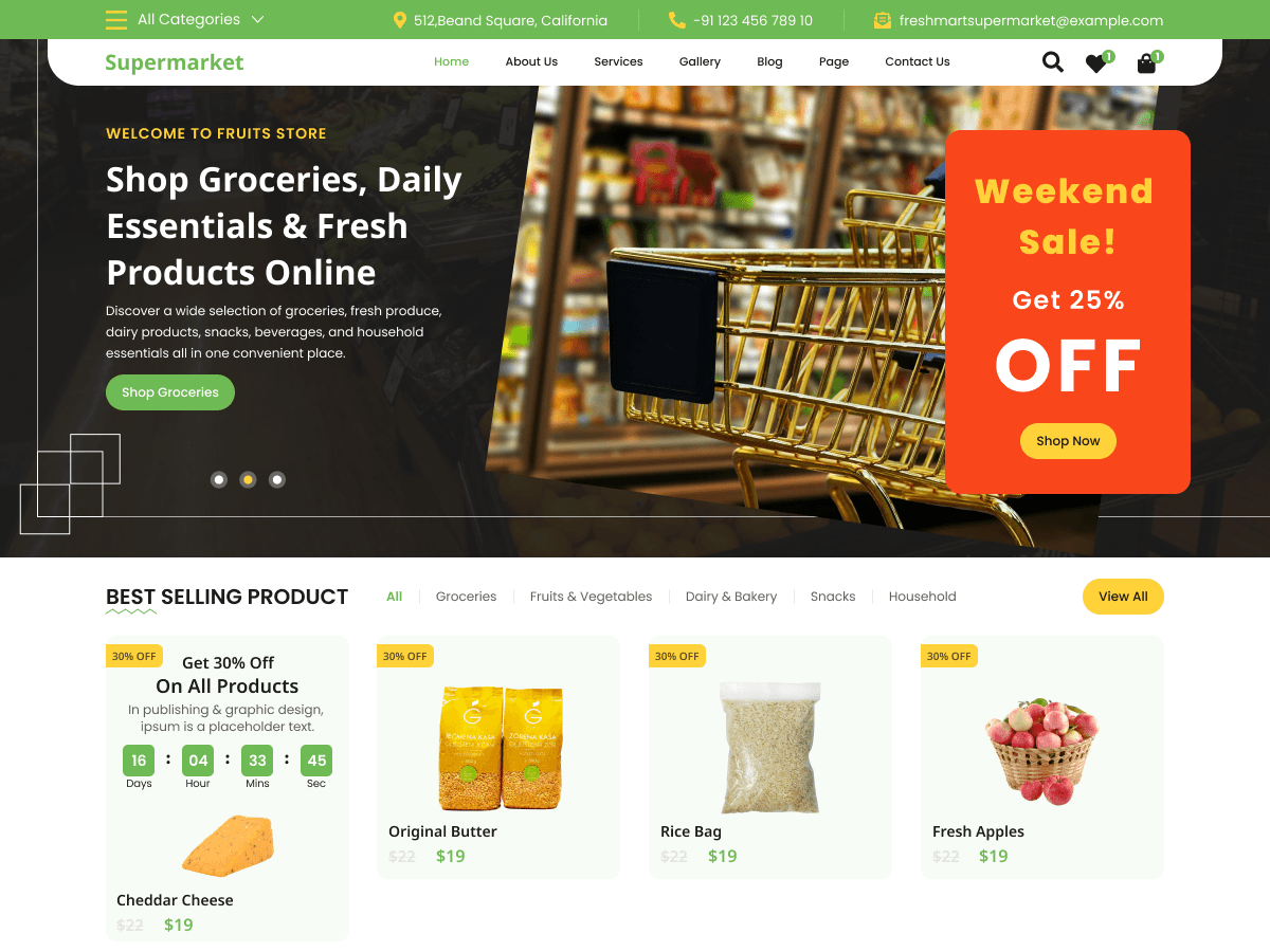 Local Supermarket theme screenshot