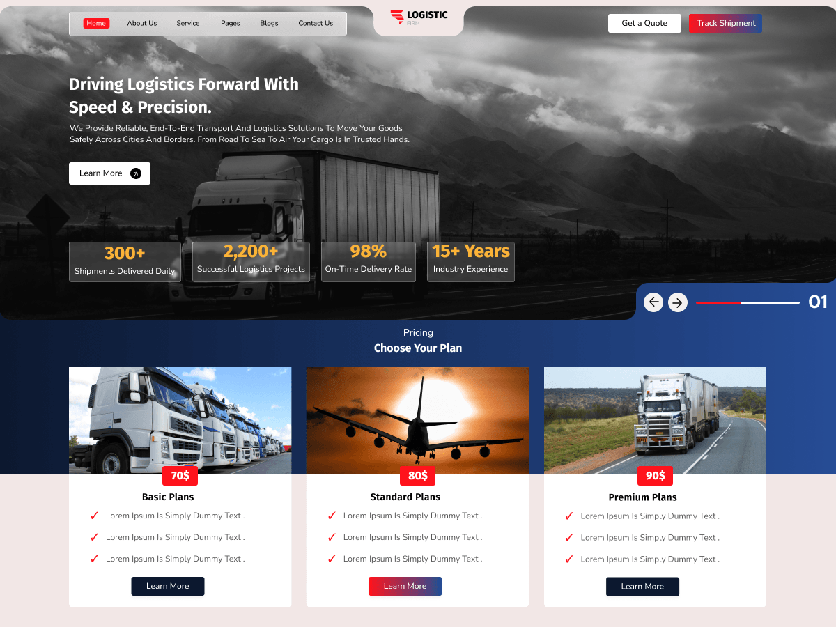 Logistics Firm theme screenshot