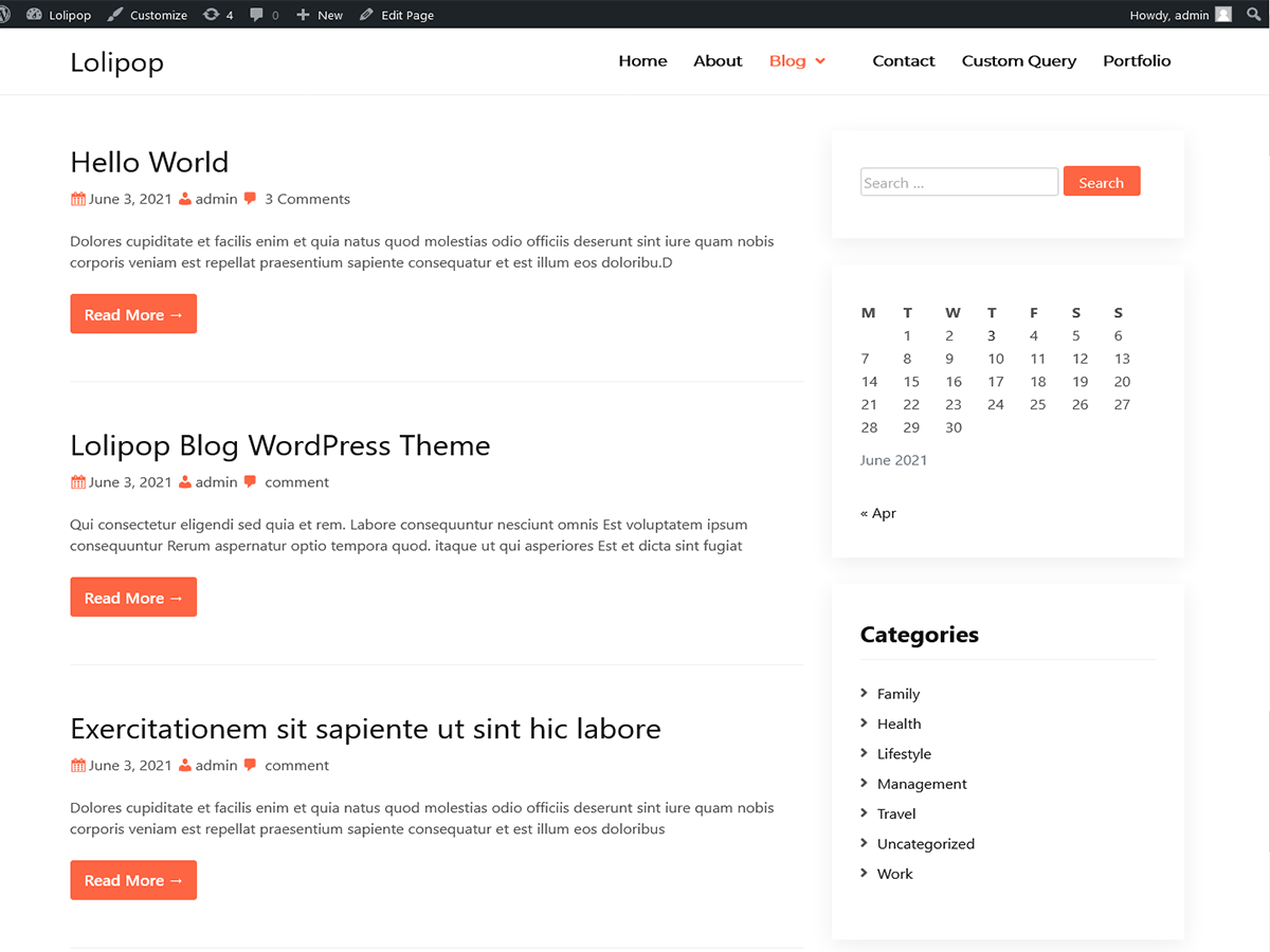 Lolipop theme screenshot
