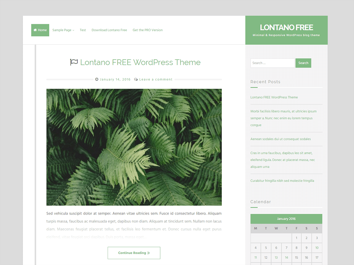 Lontano theme screenshot