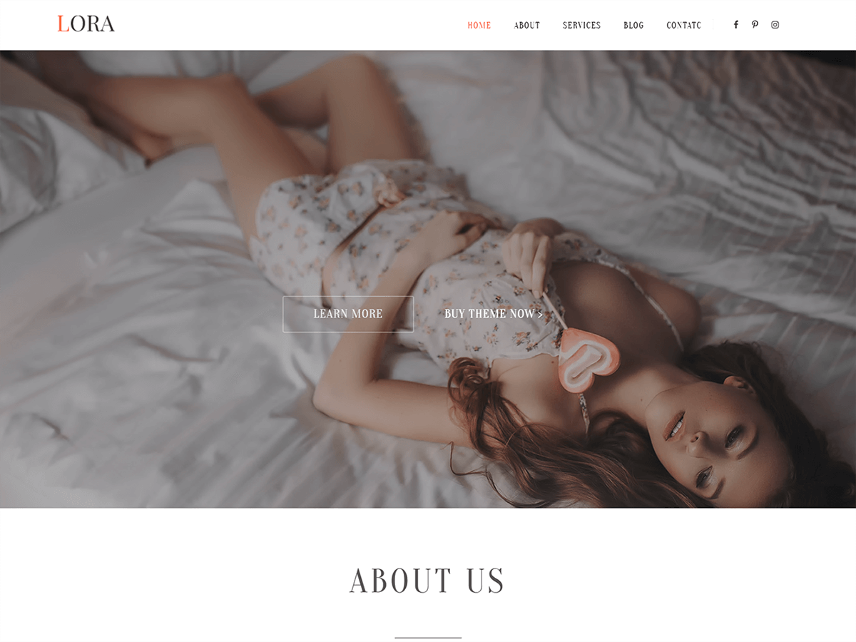 Lora Lite One Page theme screenshot