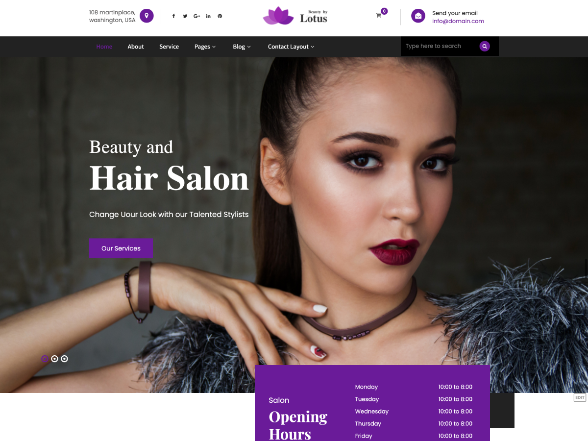 Lotus Beauty theme screenshot