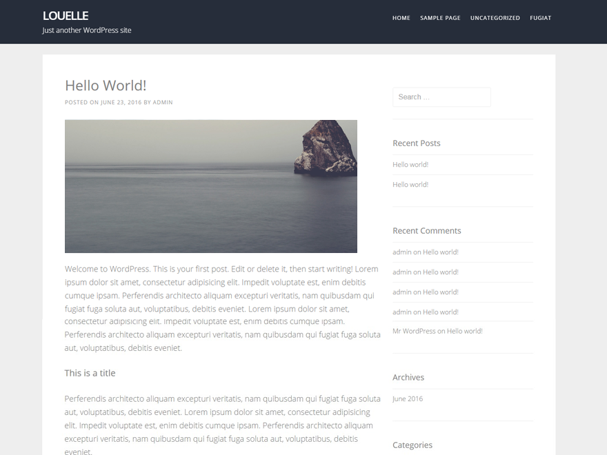 louelle theme screenshot