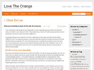 Love The Orange theme screenshot