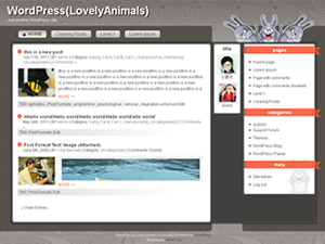 LovelyAnimals theme screenshot