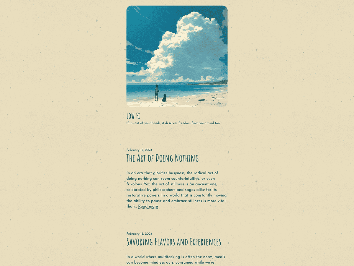 LowFi theme screenshot