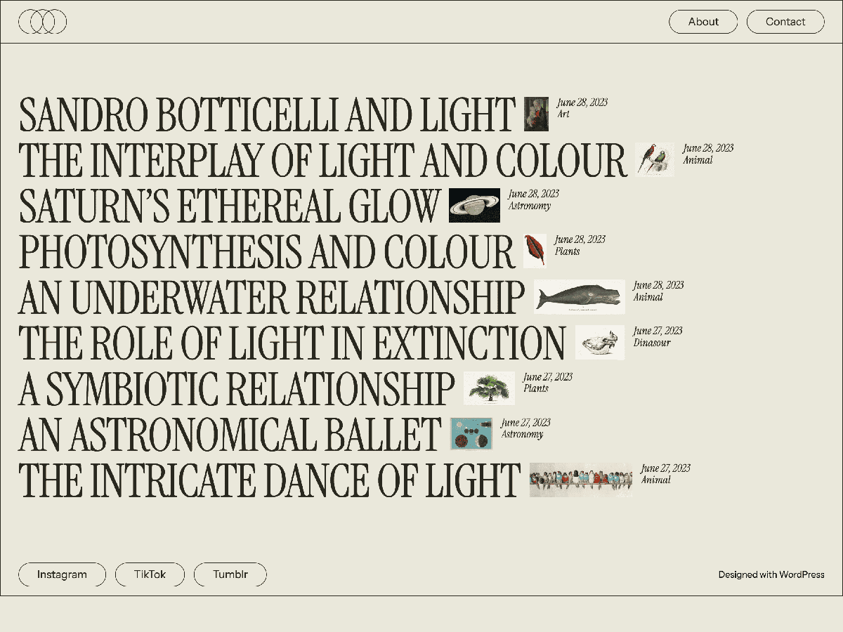 Luminance theme screenshot