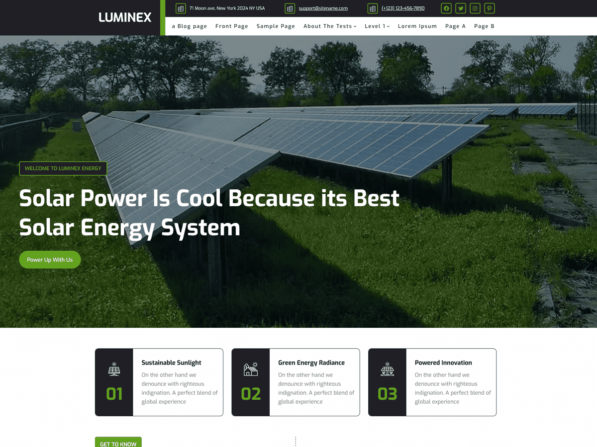 Luminex theme screenshot