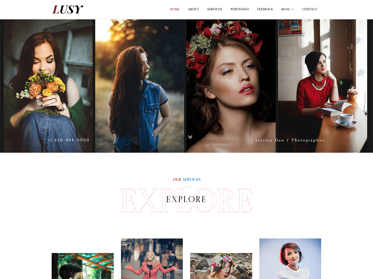 Lusy Photography Portfolio theme screenshot