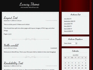 Luxury theme screenshot