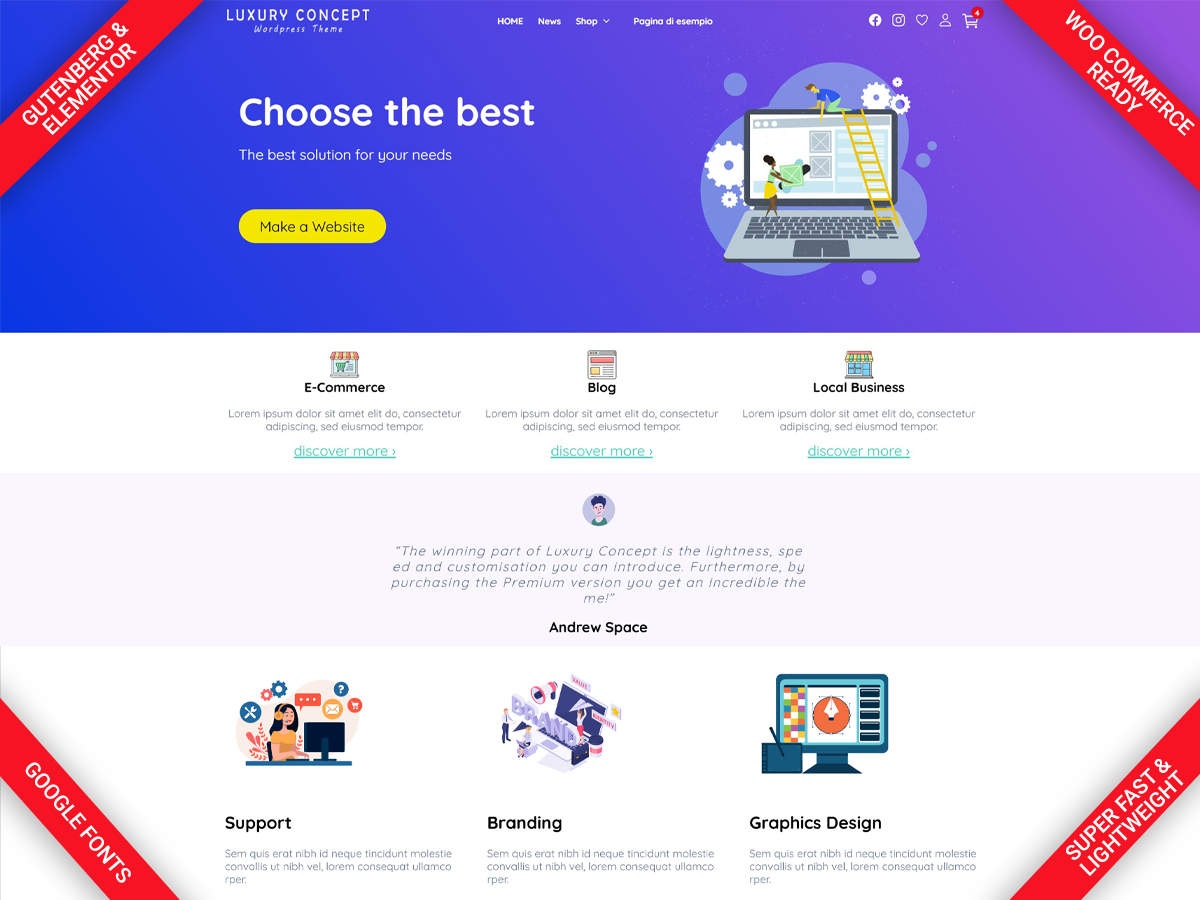 LuxuryConceptFree theme screenshot