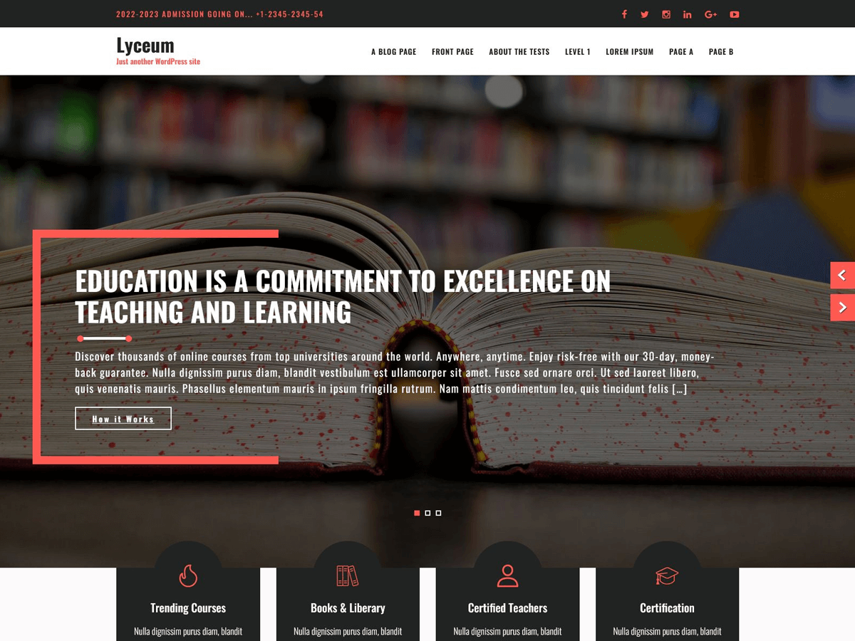 Lyceum Lite theme screenshot
