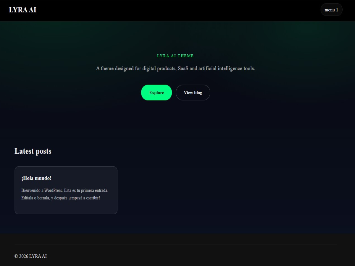 Lyra AI theme screenshot