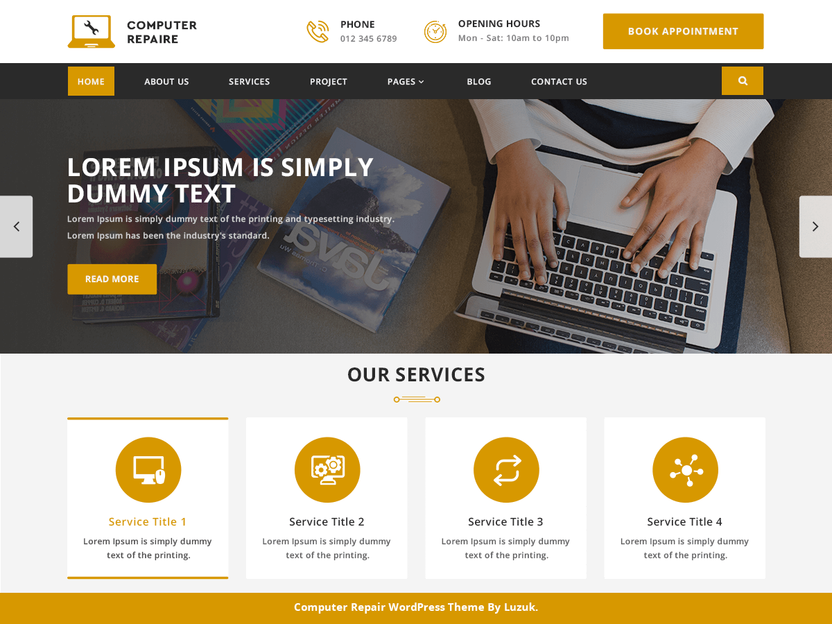 LZ Computer Repair theme screenshot