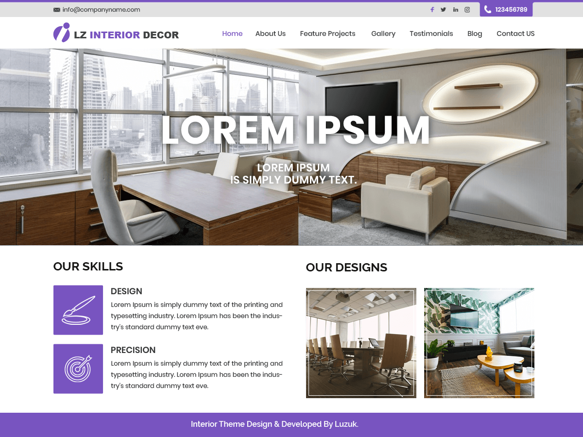 LZ Interior Decor theme screenshot