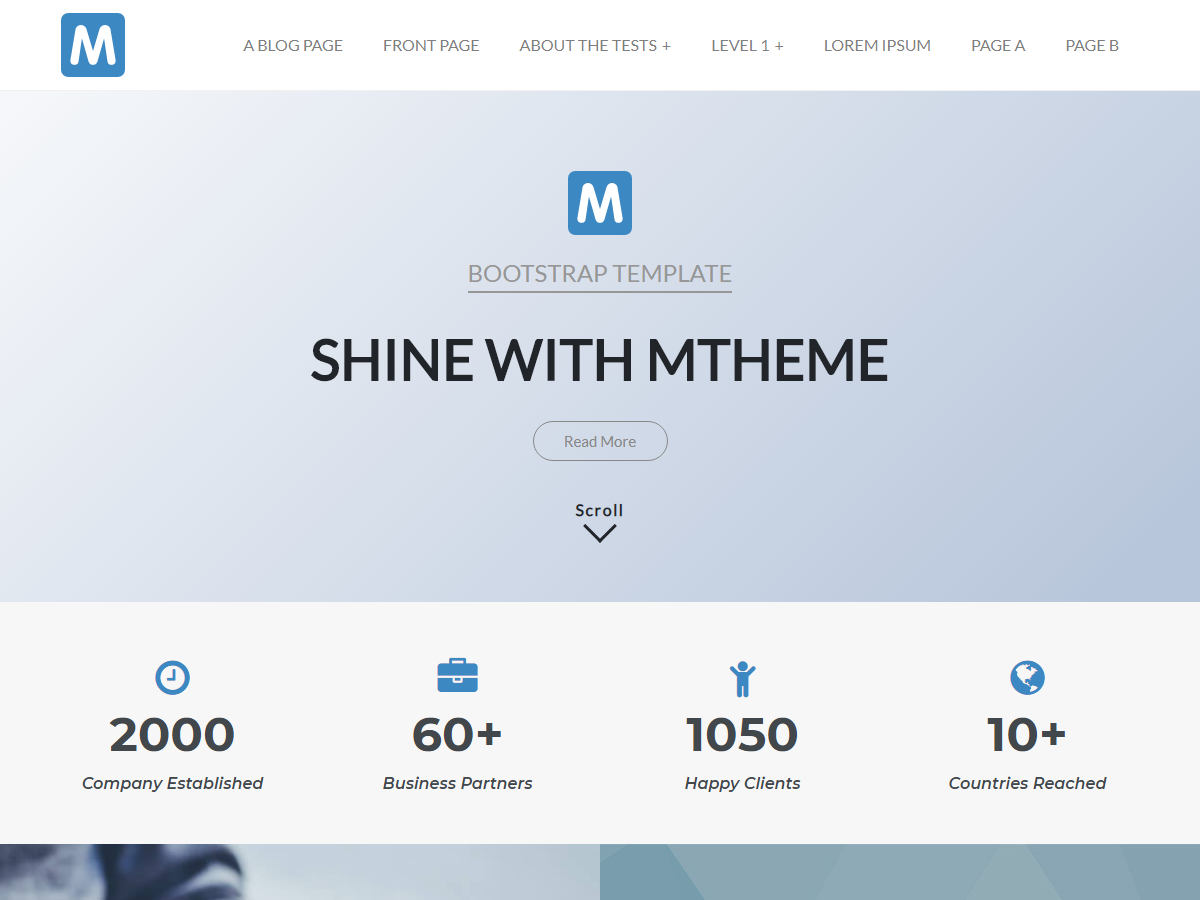 M Corporate theme screenshot