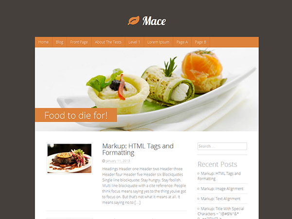 Mace theme screenshot