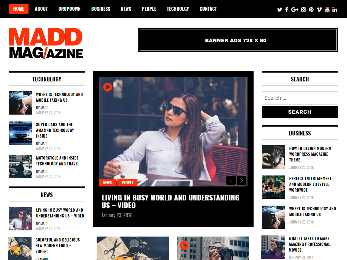 Madd Magazine theme screenshot