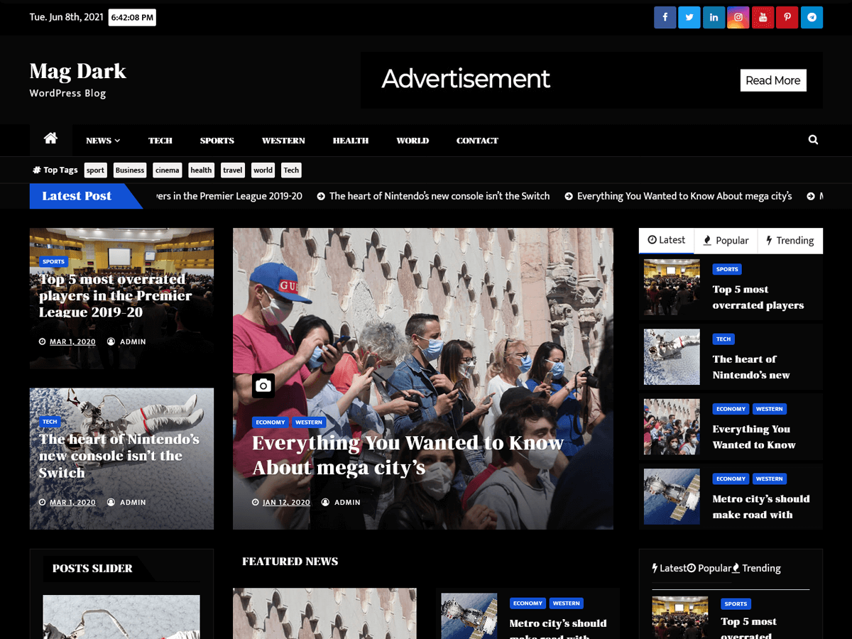 Mag Dark theme screenshot