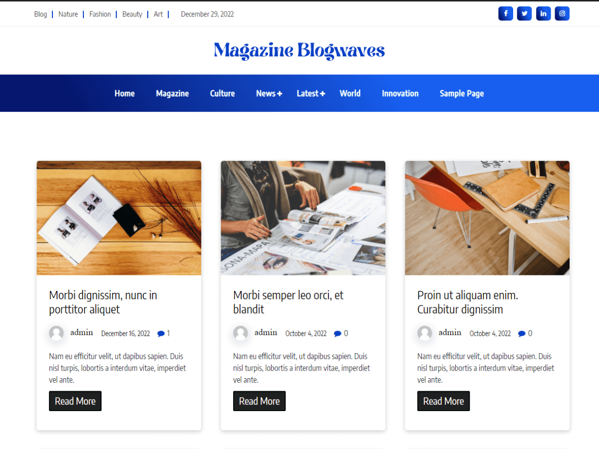Magazine Blogwaves theme screenshot