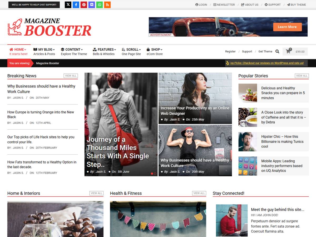 Magazine Booster theme screenshot