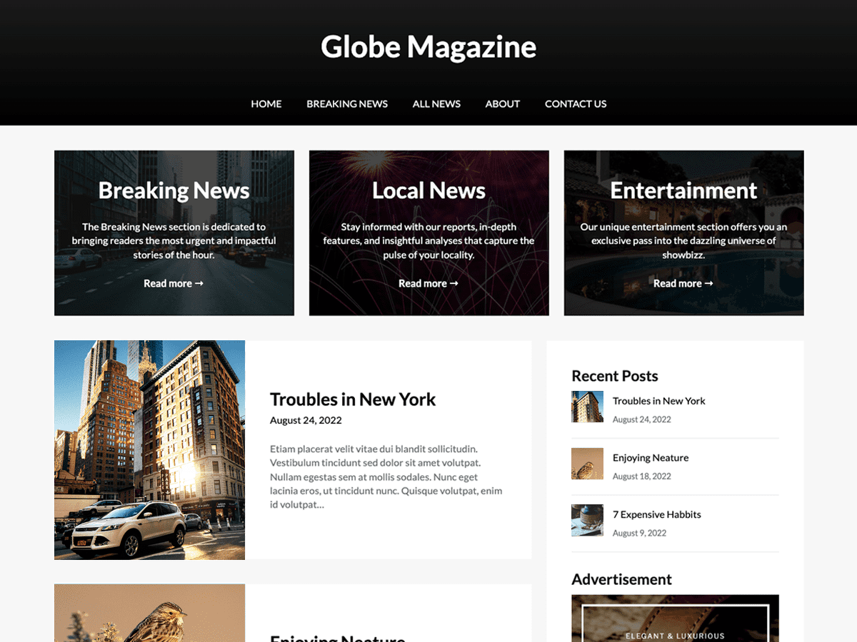 Magazine Builder theme screenshot