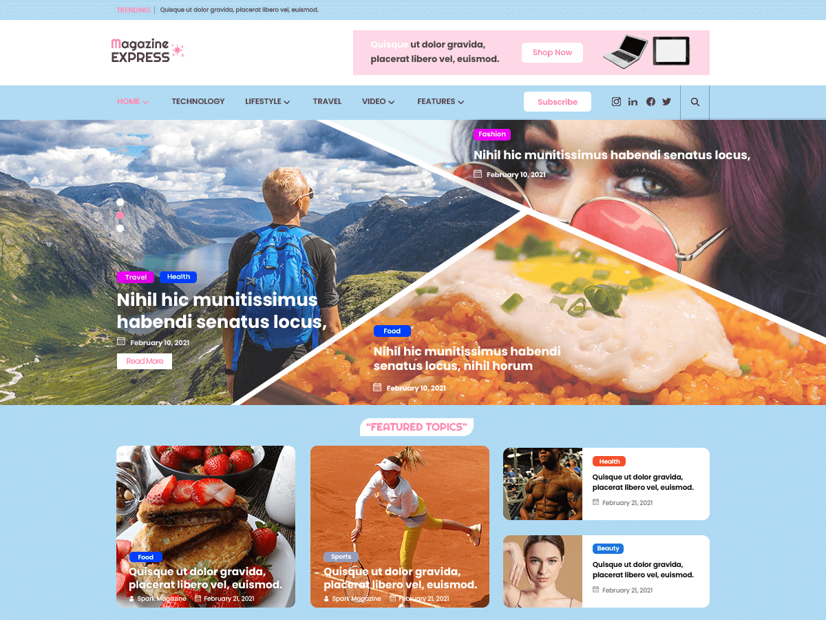 Magazine Express theme screenshot
