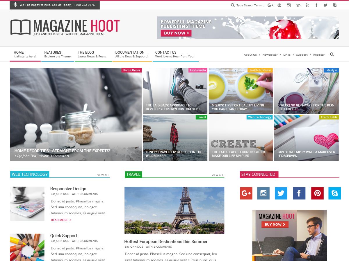 Magazine Hoot theme screenshot
