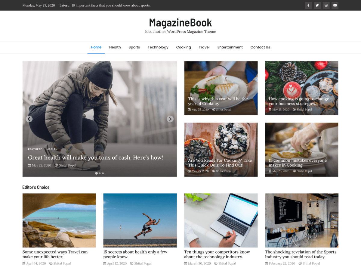 MagazineBook theme screenshot