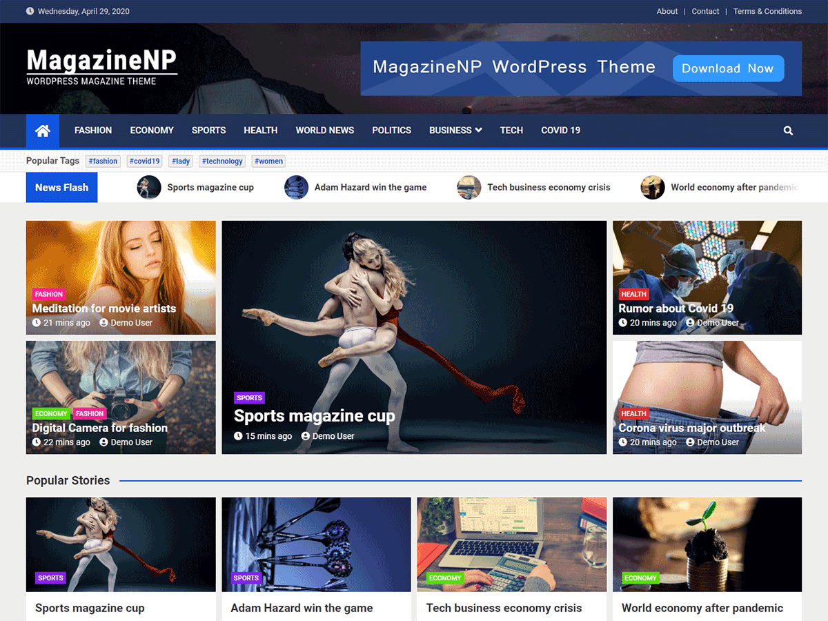 MagazineNP theme screenshot
