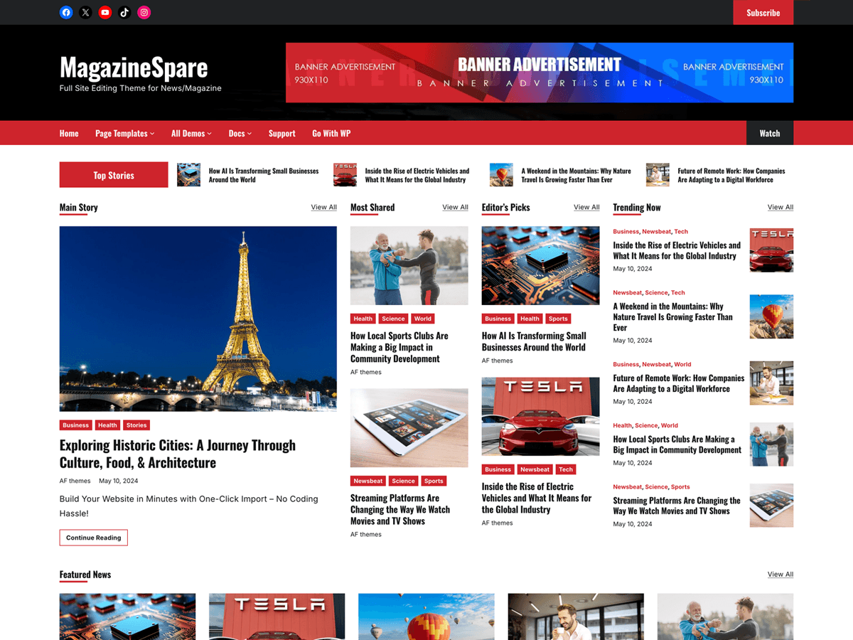 MagazineSpare theme screenshot