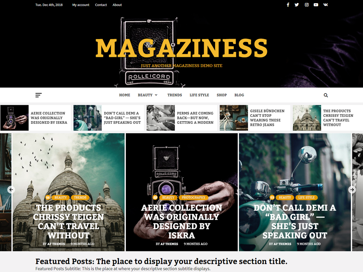 Magaziness theme screenshot