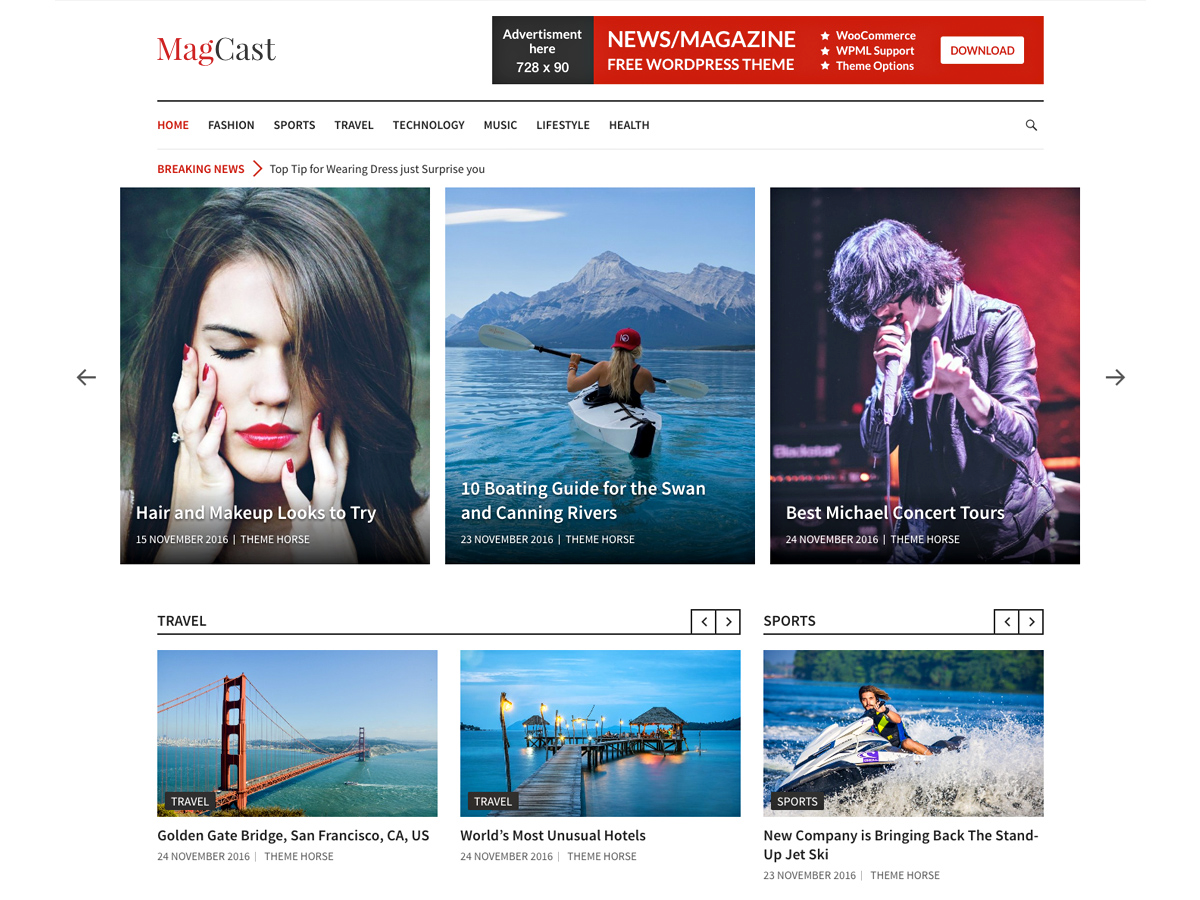 Magcast theme screenshot